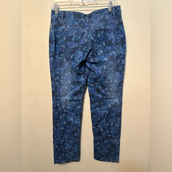 J Jill NWT Floral Authentic Fit Slim Jeans Size 4P Classic Preppy - Picture 4 of 4